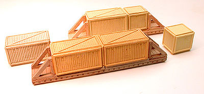 Chooch Wood Sheathed Crates For N & HO Model Train Freight Car Loads #7265