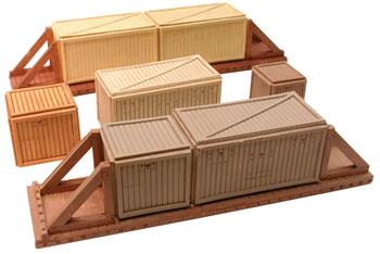 Chooch Medium Wood Sheathed CratesFor HO & O Scale Model Train Freight Car Loads #7266