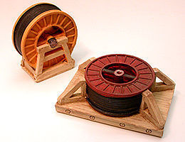 Chooch Large Steel Ribbed Cable Reels (2) HO Scale Model Train Freight Car Load #7270 Chooch Large Steel Ribbed Cable Reels (2) HO Scale Model Train Freight Car Load #7270