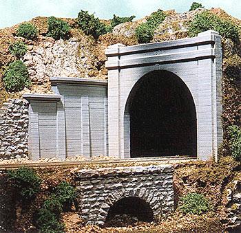 Chooch Double-Track Concrete Tunnel Portal HO Scale Model Railroad Scenery #8330