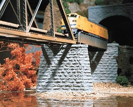 Chooch Single Track Cut Stone Bridge Pier HO Scale Model Railroad Scenery #8430