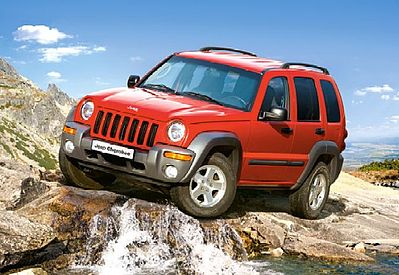 Castor Jeep Cherokee SUV Red on Mountain (500pc)