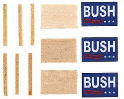 Calumet Lawn Sign G.H.W. Bush 3/ HO-Scale (3) Calumet Lawn Sign G.H.W. Bush 3/ HO-Scale (3)