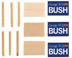 Calumet Lawn Sign G.W. Bush 3/ HO-Scale (3) Calumet Lawn Sign G.W. Bush 3/ HO-Scale (3)