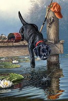 Labrador Dog on Dock/Lake Acrylic Paint by Number 9''x12'' (Replaces #78024)