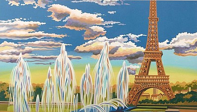 Colart Eiffel Tower, Paris Acrylic Paint by Number 11.5x15.5 (Replaces #12188)