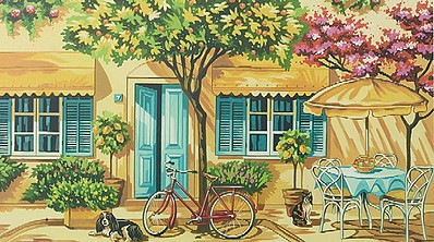 Colart Alfresco Outdoor Cafe Acrylic Paint by Number 11.5x15.5 (Replaces #13060)