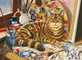 Colart The Artist's Cat Acrylic Paint by Number 11.5''x15.5'' (Replaces #85500) Colart The Artist's Cat Acrylic Paint by Number 11.5''x15.5'' (Replaces #85500)