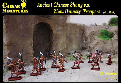 Caesar Ancient Chinese Shang vs Zhou Dynasty Troopers (34) Plastic Model Military Figure 1/72 #29