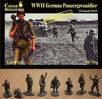 WWII German Panzergrenadier Normandy 1944 Plastic Model Military Figure 1/72 Scale #7716
