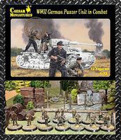 WWII German Panzer Unit in Combat (32+) Plastic Model Military Figure 1/72 Scale #85