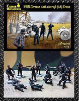 WWII German Anti-Aircraft Crew (32+) Plastic Model Military Figure 1/72 Scale #89