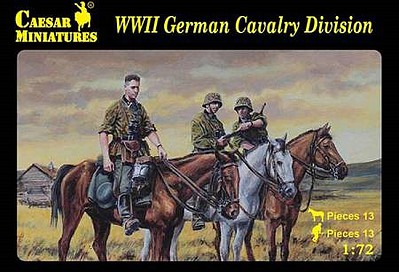 Caesar WWII German Cavalry Division (12 Mtd) Plastic Model Military Figure 1/72 Scale #92