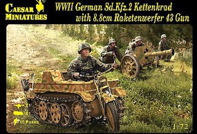 Caesar WWII German SdKfz 2 Kettenkrad Plastic Model Military Figure Kit 1/72 #96 Caesar WWII German SdKfz 2 Kettenkrad Plastic Model Military Figure Kit 1/72 #96