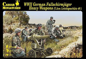 Caesar WWII German Fallschirmjager Heavy Weapons Plastic Model Military Figure 1/72 #98 Caesar WWII German Fallschirmjager Heavy Weapons Plastic Model Military Figure 1/72 #98