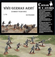 Caesar WWII German Army Combat Team One (23) Plastic Model Military Figure 1/72 Scale #hb6