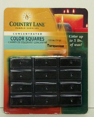 Candle-Making Concentrated Color Square Turquoise 1/2oz. Candle Making Kit #90617