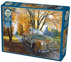Cobble-Hill Joyride (Pickup Truck w/Pumpkins & Dogs) Puzzle (500pc)