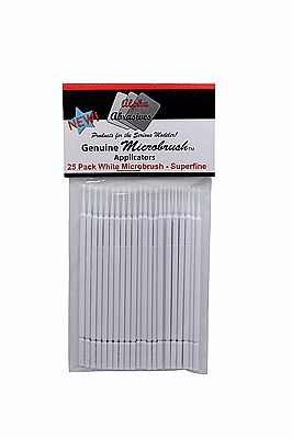 Creations Superfine Applicator Brush - Microbrush(R) - White pkg(25) Hobby and Model Paint Brush #1303