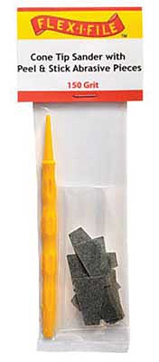 Creations Cone Tip Sander with Peel & Stick Abrasives (150 Grit) Hobby and Model Sanding Tool #cs150