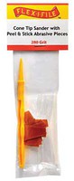Creations Cone Tip Sander with Peel & Stick Abrasives (280 Grit) Hobby and Model Sanding Tool #cs280