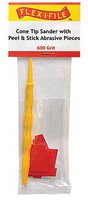 Creations Cone Tip Sander with Peel & Stick Abrasives (600 Grit) Hobby and Model Sanding Tool #cs600