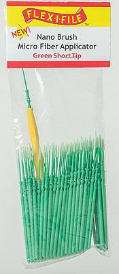 Creations Nano Brush Bulk 100-Pack (Green Short Tip) Hobby and Model Paint Brush #n934001b