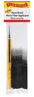 Creations Nano Brush Microfiber Applicator (24ct Black Long Tip) Hobby and Model Paint Brush #n934002