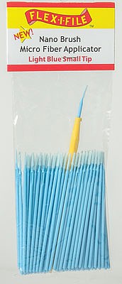Creations Nano Brush Bulk 100-Pack (Light Blue Short Tip) Hobby and Model Paint Brush #n935003b