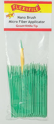 Creations Nano Brush Bulk 100-Pack (Green Knife Tip) Hobby and Model Paint Brush #n938001b