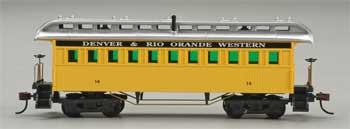1890 Wood Passenger Coach D&RG HO
