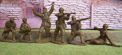 Toy-Soldiers WWII Gurkhas Infantry (14) Plastic Model Military Figure 1/32 Scale #127