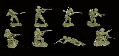 Toy-Soldiers WWII US Infantry Set #1 (16) Plastic Model Military Figure 1/32 Scale #170