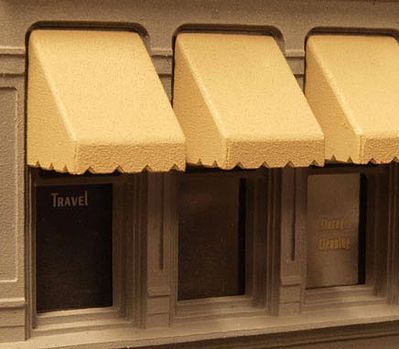 City-Classics WINDOW AWNINGS 3/8 (12) HO Scale Model Railroad Building Accessory #937