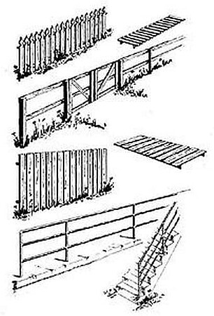 Central-Valley Fences & Railings Set - HO-Scale (4) HO Scale Model Railroad Building Accessory #1601