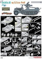 Cyber Sd.Kfz.10 W/3.7cm PaK Plastic Model Halftrack Kit 1/35 Scale #6709 Cyber Sd.Kfz.10 W/3.7cm PaK Plastic Model Halftrack Kit 1/35 Scale #6709