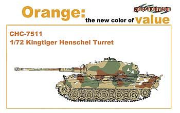 Cyber Kingtiger Henschel Turret Plastic Model Tank Kit 1/72 Scale #7511