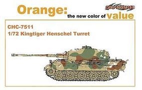 Cyber Kingtiger Henschel Turret Plastic Model Tank Kit 1/72 Scale #7511 Cyber Kingtiger Henschel Turret Plastic Model Tank Kit 1/72 Scale #7511
