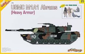 Cyber USMC M1A1 Abrams/US Tank Crew Plastic Model Tank Kit 1/35 Scale #9125 Cyber USMC M1A1 Abrams/US Tank Crew Plastic Model Tank Kit 1/35 Scale #9125