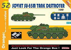 Cyber Soviet SU-85M Tank Destroyer (Orange) Plastic Model Military Vehicle Kit 1/35 Scale #9152 Cyber Soviet SU-85M Tank Destroyer (Orange) Plastic Model Military Vehicle Kit 1/35 Scale #9152