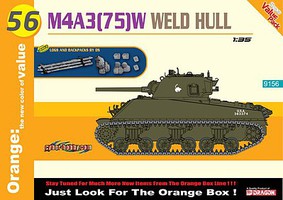 M4A3(75)W Welded Hull Plastic Model Military Vehicle Kit 1/35 Scale #9156