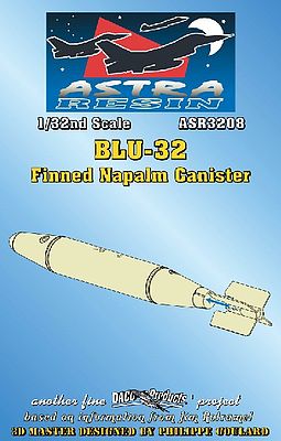 Daco BLU32 Finned Napalm Canister (Resin Armament) Plastic Model Weapon Kit 1/32 Scale #3208