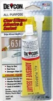 Devcon Clear Silicone Adhesive 1.76oz. Tube