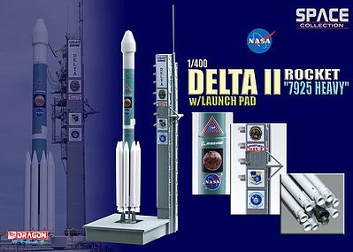 DGW Delta II Rocket 7925 Heavy Diecast Model Spacecraft 1/400 scale #56339