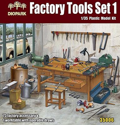 Diopark 1/35 Factory Tools Set- Worktable & 73 Tool Accessories
