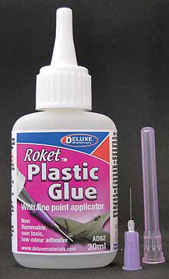 Deluxe-Materials Roket Plastic Glue 30ml Bottle (8-10 Sec Set) Hobby and Plastic Model Glue #ad62