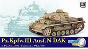 Pz.Kpfw.III Ausf.N DAK Plastic Model Military Vehicle 1/72 scale #60601