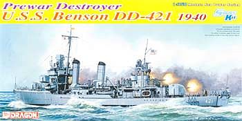 DML USS Benson DD421 USN Destroyer 1940 Plastic Model Military Ship Kit 1/350 Scale #1034