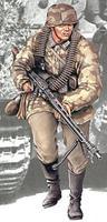 German MG42 Gunner Normandy 1944 Plastic Model Military Figure 1/16 Scale #1611
