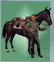 German Wehrmacht Cavalry Plastic Model Military Figure 1/16 Scale #1619